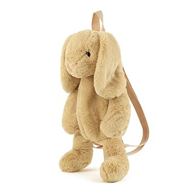 Kmiunty Cute Plush Backpack Cute Animal Backpack Rabbit Backpack Bags with Adjustable Straps Khaki