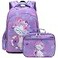 Octsky Backpack for Girls Kids School Backpacks with Lunch Box Preschool Kindergarten BookBag Set With Chest Strap Cat Purple