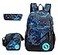 JiaYou Teenage Boy Girl Unisex Multifunctional School Bag Backpack with Florescent MarkColorF 3 Sets20L