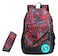 JiaYou Teenage Boy Girl Unisex Multifunctional School Bag Backpack with Florescent MarkColorG 2 Sets20L