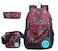 JiaYou Teenage Boy Girl Unisex Multifunctional School Bag Backpack with Florescent MarkColorG 3 Sets20L