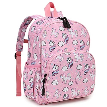 RAVUO Unicorn Backpack for Girls Cute Toddler Backpack Lightweight Kids Preschool Bookbag Daypack with Chest Strap