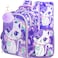 UFNDC 3PCS Cat Backpack for Girls 16Kids Sequin Bookbag with Lunch Box Water Resistant School Bag for Elementary Preschool Toddler