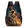 KOYI Astronaut Backpack for Boys Space Astronaut Sit on the Planet Plays Guitar Backpack Universe Galaxy Sparkle Starry Stars Backpack School Bag16 Inch Kids Backpacks for Elementary Boys and Girls