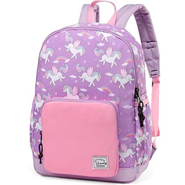 VASCHY Backpack for Little Girls Cute Lightweight Water Resistant Preschool Backpack for Kindergarten Bookbag Unicorn