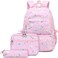 Joyfulife Kids School Backpack for Girls Mermaid Bookbag with Lunch Box Set for Teens Elementary Primary Middle Student Girls Backpack for School