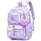 Alrisg Lovely Girls Backpack School Bag for Students Kids Book Bag with Multiple Pockets Splashproof Childrens Backpack17inch Purple