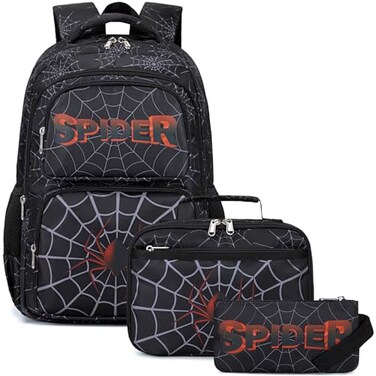 JIANYA Kids Backpack for School Boys Cool School Bag for Elementary Kids Children 3pcs Boys Backpack with Lunch Box Pencil Case