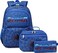 JIANYA School Backpacks for Boys Kids Backpack Boys School Bag 3pcs Backpack with Lunch Box Pencil Case Blue