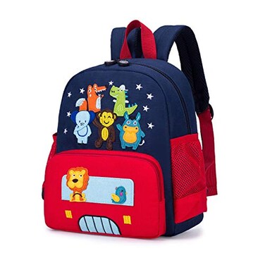 willikiva Cute Zoo Little 3d Backpack Kids Backpack for Boys and Girls Toddler Backpack Waterproof Preschool Red
