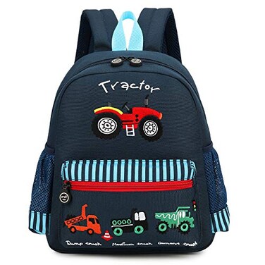 willikiva Cute Zoo Little 3d Backpack Kids Backpack for Boys and Girls Toddler Backpack Waterproof PreschoolDeep Blue Car
