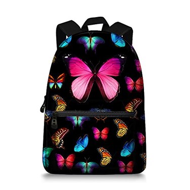 JeremySport Backpack for GirlsButterfly School Bag Rucksack Backpack