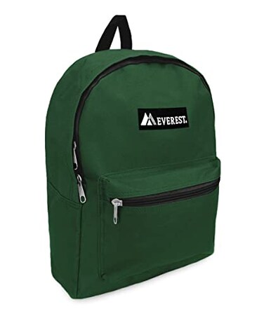 Everest Luggage Basic Backpack Dark Green Medium