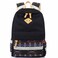 mygreen Kawaii Girls Backpack for School Lightweight Canvas Backpack for Teens Ages 812 Fits 15 Inch Laptop Cute Boho Floral Design Durable Comfortable Black