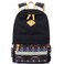 mygreen Kawaii Girls Backpack for School Lightweight Canvas Backpack for Teens Ages 812 Fits 15 Inch Laptop Cute Boho Floral Design Durable Comfortable Black