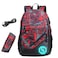 JiaYou Teenage Boy Girl Unisex Multifunctional School Bag Backpack with Florescent Mark20L USB ColorV 2 Sets