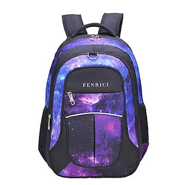 F FENRICI Fenrici Galaxy Backpack for Girls Boys Kids Teens 18 Large Book Bags for Kindergarten Elementary Middle School Students Laptop Compartment Extra Large