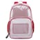 mygreen Heavy Duty Clear Backpack Durable MultiPockets See Through Student School Bookbag Waterproof Transparent Beach Girls Travel Bag Red Large