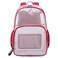 mygreen Heavy Duty Clear Backpack Durable MultiPockets See Through Student School Bookbag Waterproof Transparent Beach Girls Travel Bag Red Large