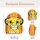 Disney Lion King Backpack Simba Backpack One Size Yellow