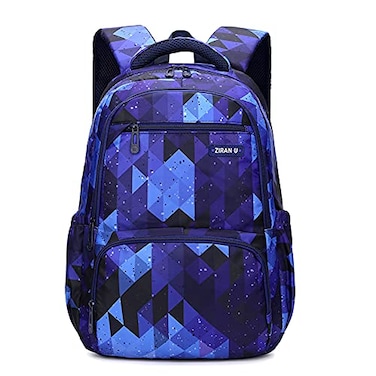 MITOWERMI Kids Backpack for Boys Girls Elementary School Bags for Boys Bookbags Primary Students Children Backpack Dark Blue Geometric