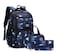 Bansusu 3Pcs Space Print Boys Backpack Set with Lunch Bag Galaxy Backpacks for Boys Waterresistant School Bags Bookbags 3 PiecesDarkblue
