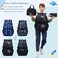 Bansusu 3Pcs Space Print Boys Backpack Set with Lunch Bag Galaxy Backpacks for Boys Waterresistant School Bags Bookbags 3 PiecesDarkblue