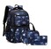 Bansusu 3Pcs Space Print Boys Backpack Set with Lunch Bag Galaxy Backpacks for Boys Waterresistant School Bags Bookbags 3 PiecesDarkblue