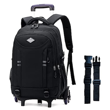 Sopnorm Rolling Backpack for Boys Elementary School Bag with Wheels Travel Trolley Bag 2 wheels and 6 wheels