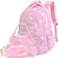 Unineovo School Backpack Set for GirlsPink Rainbow Large Capacity Schoolbag with Lunch Box Pen Case 3 PcsKindergarten Elementary Book Bag for Teens and Primary Students