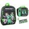 Bioworld Minecraft Backpack Set with Detachable Lunch Box 16 4 Piece Set