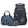 Bansusu 3Pcs CamoPrint Primary School Backpack and LunchBag Set for Boys Camouflage Elementary Bookbag Rucksack Waterproof
