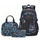 Bansusu 3Pcs CamoPrint Primary School Backpack and LunchBag Set for Boys Camouflage Elementary Bookbag Rucksack Waterproof