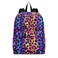 senya Backpack Travel Rucksack Leopard Print Cheetah Neon Gradient Lightweight School Bag for Students Teens Girls Boys