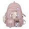 Freie Liebe Kawaii School Backpack for Girls Cute Aesthetic Backpack School Bookbag with Pin and Accessories