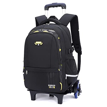 Mfikaryi Solid Color Elemetary Rolling BackpackCamo Prints Kids Wheeled School BookBagBackpack with wheels for boys