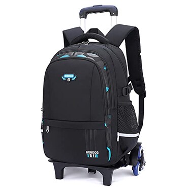 Mfikaryi Solid Color Elemetary Rolling BackpackCamo Prints Kids Wheeled School BookBagBackpack with wheels for boys