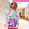 FTJCF 3PCS Unicorn Backpack 16 Girls Rainbow Sequins Kids Bookbag with Lunch Box School Bags for Elementary Preschool Kindergarten Pink