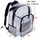 Jusdot Clear Backpack Transparent Backpack Heavy Duty PVC See Through Backpacks Clear Bag for School Workplace Black