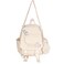 Eagerrich Cute Mini Backpack with Cute Pin Accessories Plush Pendant for School White