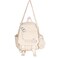 Eagerrich Cute Mini Backpack with Cute Pin Accessories Plush Pendant for School White