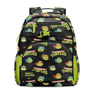Simple Modern Medium Nickelodeon Viacom Kids Backpack for School Girls and Boys Kindergarten Elementary Toddler Backpack Fletcher Collection Kids 15 tall TMNT Turtles Unite