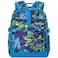 Choco Mocha Dinosaur Backpack for Kids Boys Elementary School Backpack for Boys Ages 68 Kids Bookbag 17 Inch with Chest Strap Blue