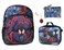 Bioworld Spiderman Backpack Miles Morales Lunch Box Key Chain Pencil Case Carabiner 5 pc Set