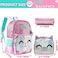 Meetbelify Cute Backpack for Girls Pink Cat School Backpacks Kids Sequin Bookbag for Elementary Kindergarten Students with Lunch Box Pencil Case for Girls 512 Years Old