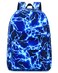AM SeaBlue Backpack for Boy Middle School Lightning Bookbag Durable Student Teenager Sturdy Lightweight Waterproof 1Blue