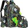 Meetbelify Boys Dinosaur Backpack for Elementary Kindergarten School Bag with Lunch Box Set Kids Backpack Set for Boys Age 68