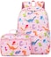 CAMTOP Kids Backpack for Girls School Bookbag with Lunch Box Set for Preschool Kindergarten Elementary ColorfulDinosaur