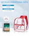 Paxiland Clear Backpack Stadium Approved 12126 with Reinforced and Wider Shoulder Straps Small Clear Bag for Schools Concerts Work Festivals and Sporting Events Red