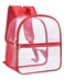 Paxiland Clear Backpack Stadium Approved 12126 with Reinforced and Wider Shoulder Straps Small Clear Bag for Schools Concerts Work Festivals and Sporting Events Red